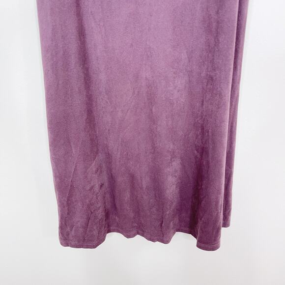Pink Republic XSmall Purple Faux Sueded Lace Back Dress Sleeveless Artisan Wine - Picture 4 of 11